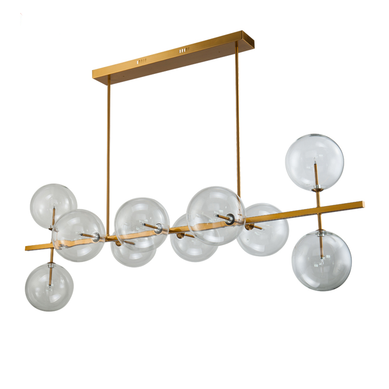 подвесная люстра delight collection globe mobile kg0965p-10l brass