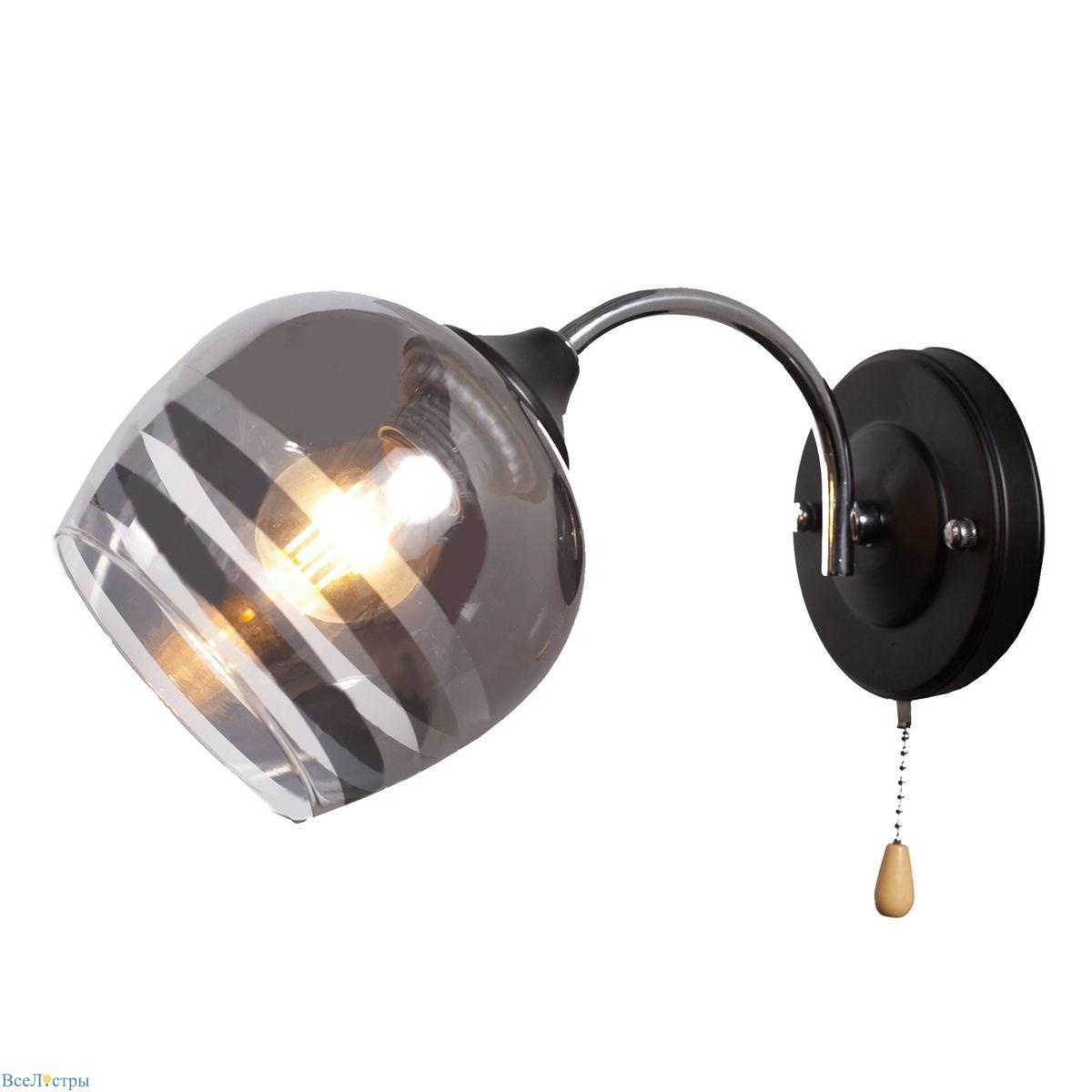 бра imex md.0889-1-w bk+ch
