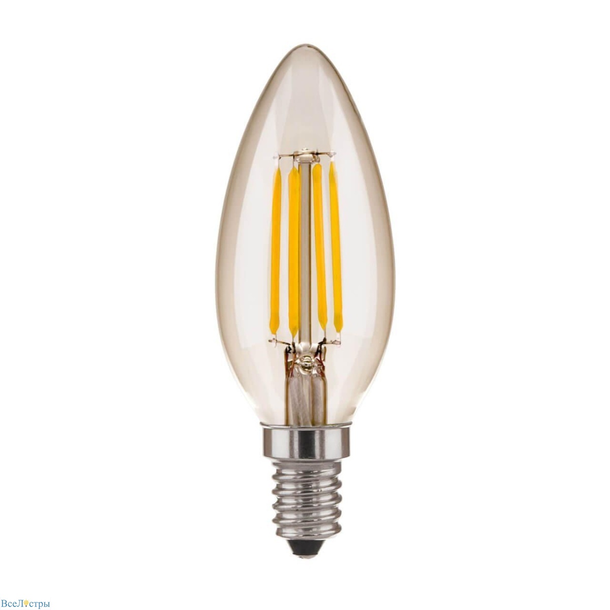 лампа светодиодная филаментная elektrostandard e14 7w 4200k прозрачная a049116