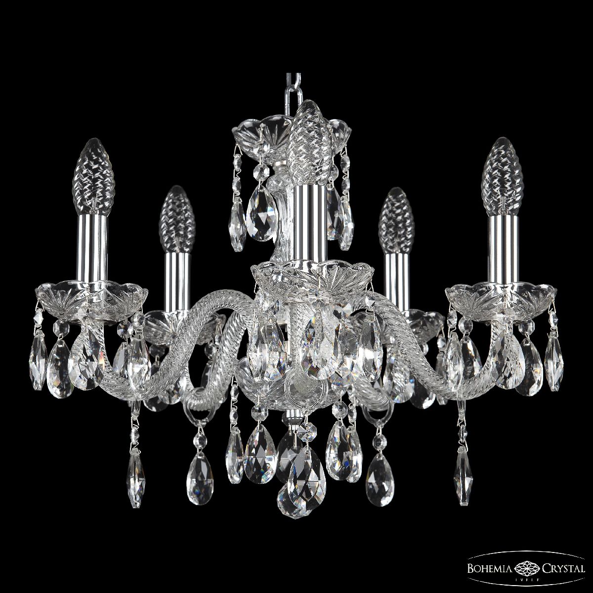подвесная люстра bohemia ivele crystal 117/5/141 ni