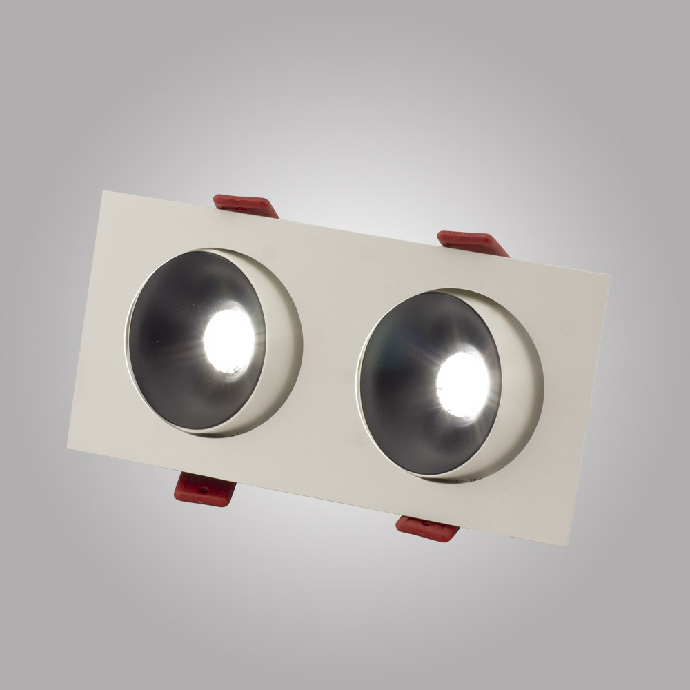 встраиваемый светильник am group am480-2 bk+wh 15,4w