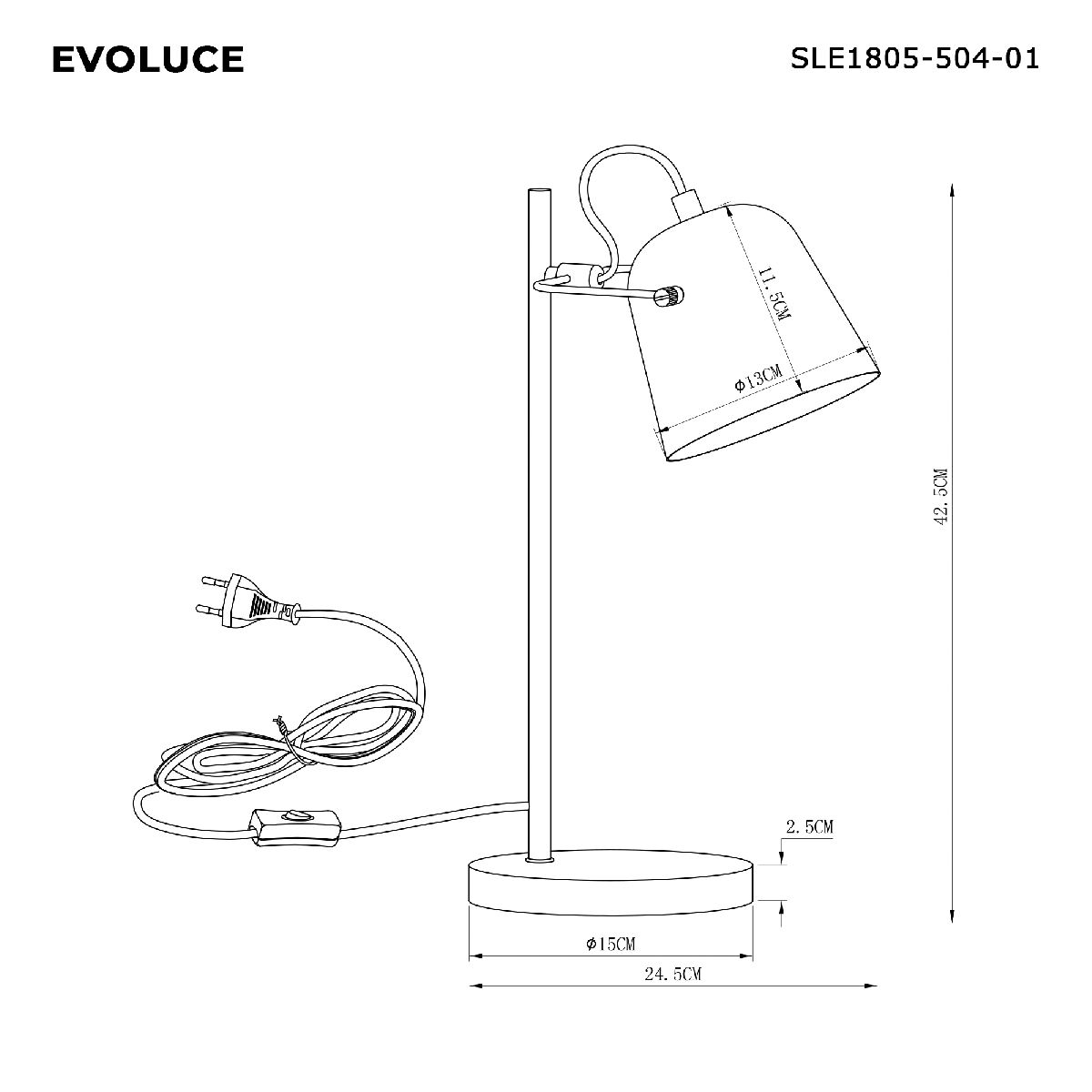 настольная лампа evoluce blank sle1805-504-01