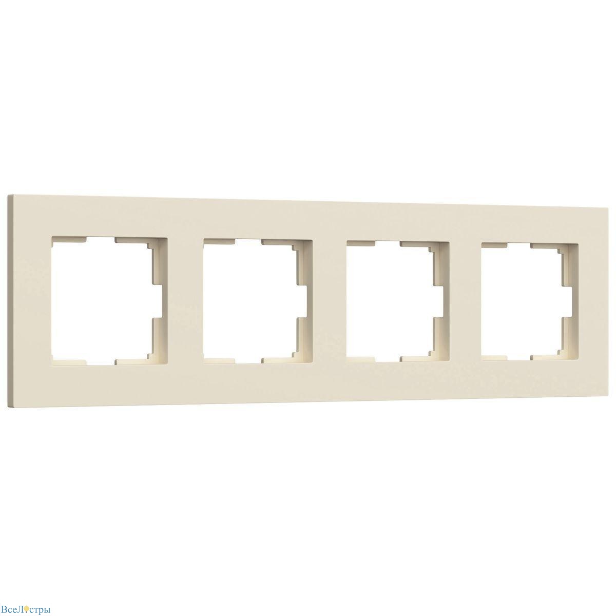 рамка на 4 поста werkel slab айвори матовый w0042962 4690389193521