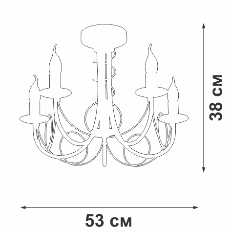 потолочная люстра vitaluce v3035-0/5pl