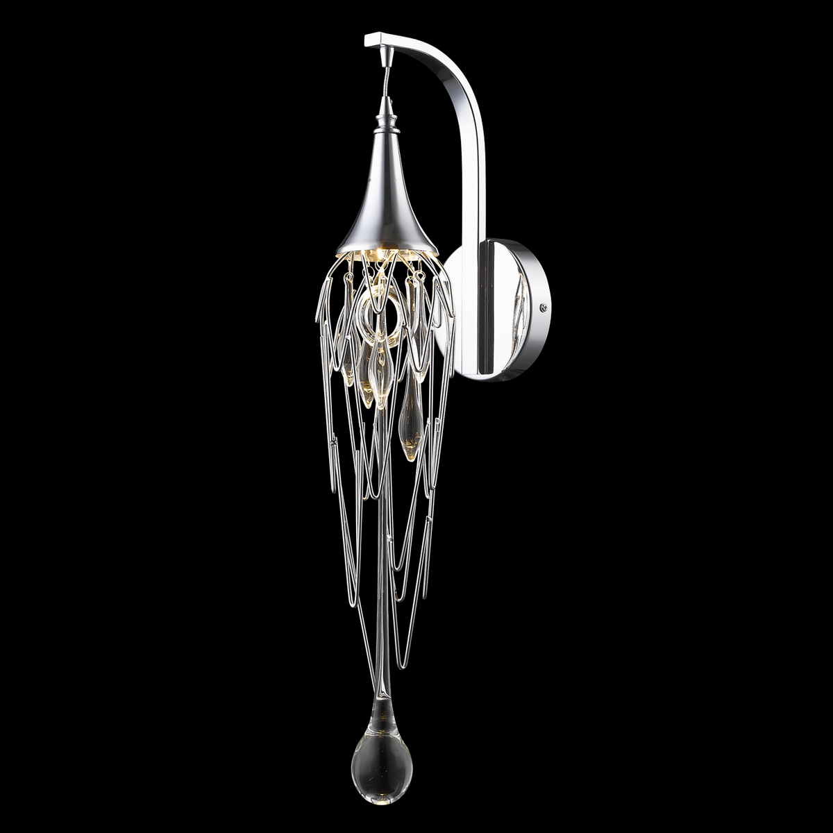 бра delight collection goddess tears w68009s-1 chrome