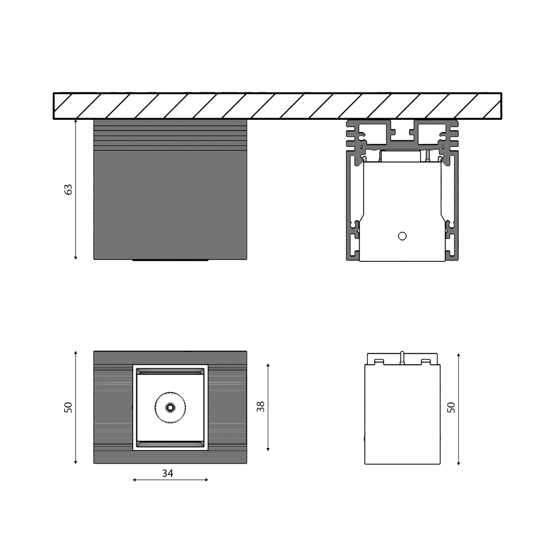 трековый светильник designled sy-601231-bl-2-nw 003581