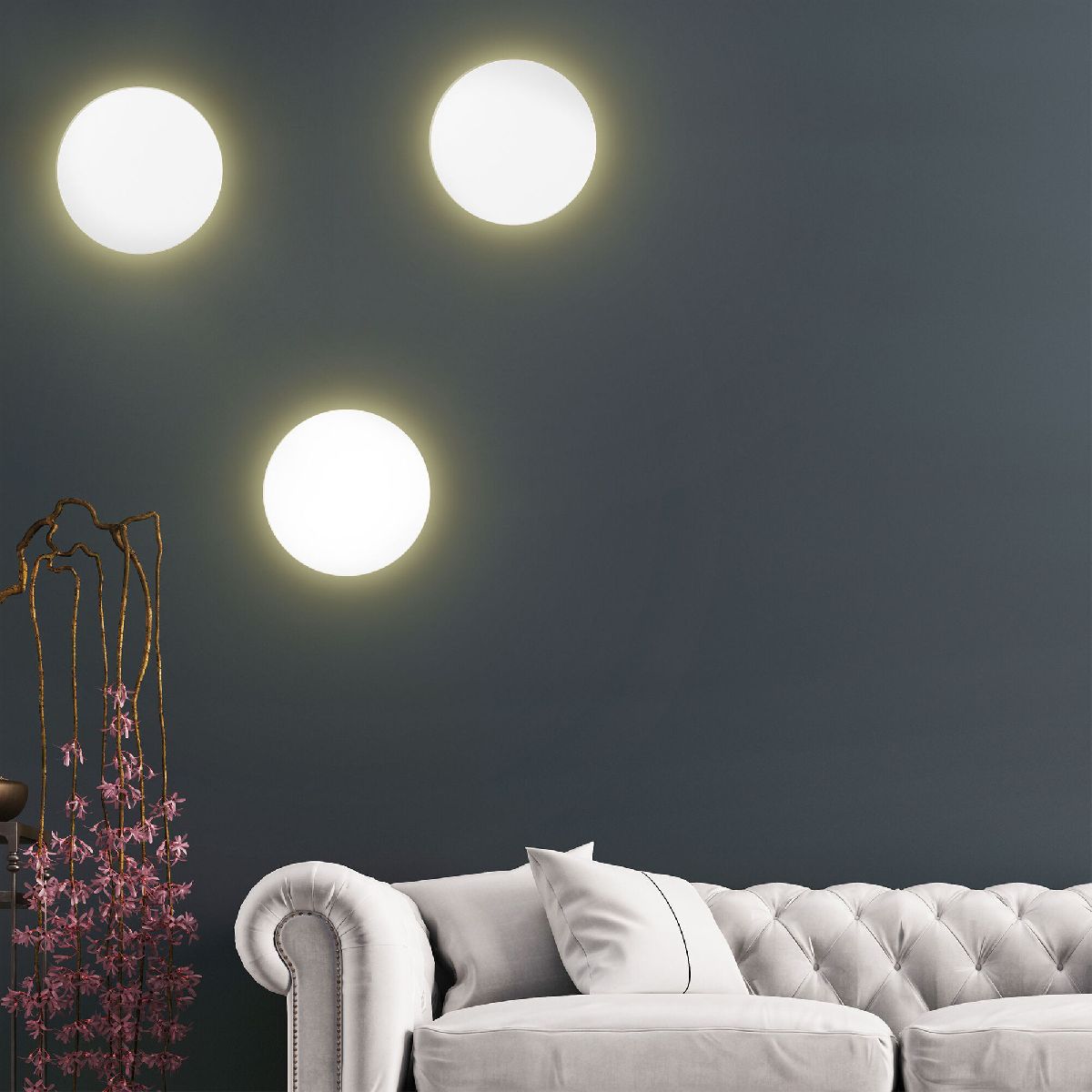настенный светильник tk lighting 6010 luna white a065354