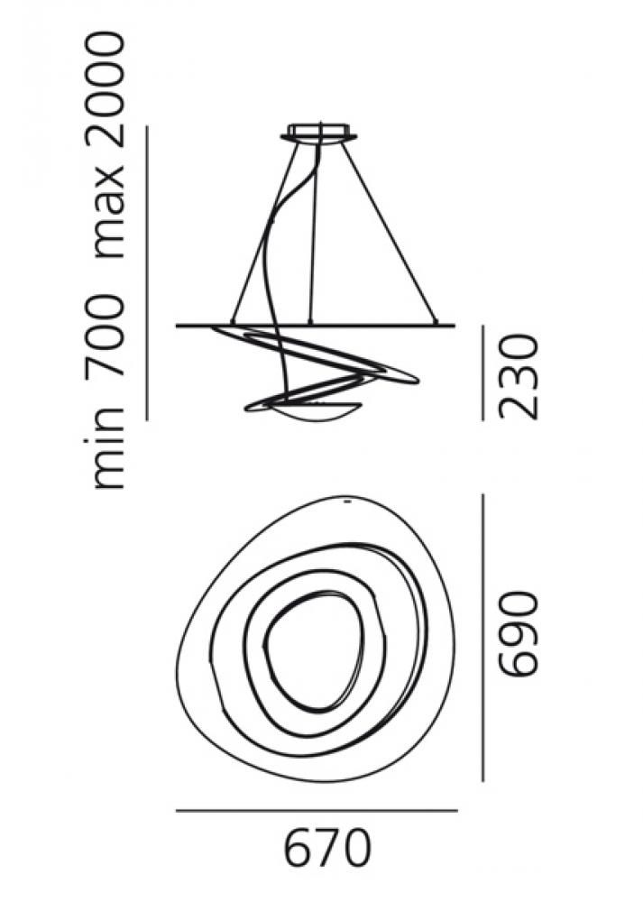 люстра pirce mini led gold