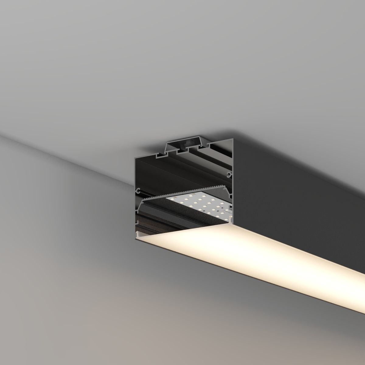 профиль arlight power-w100h70-2000 black (алюминий) 056214