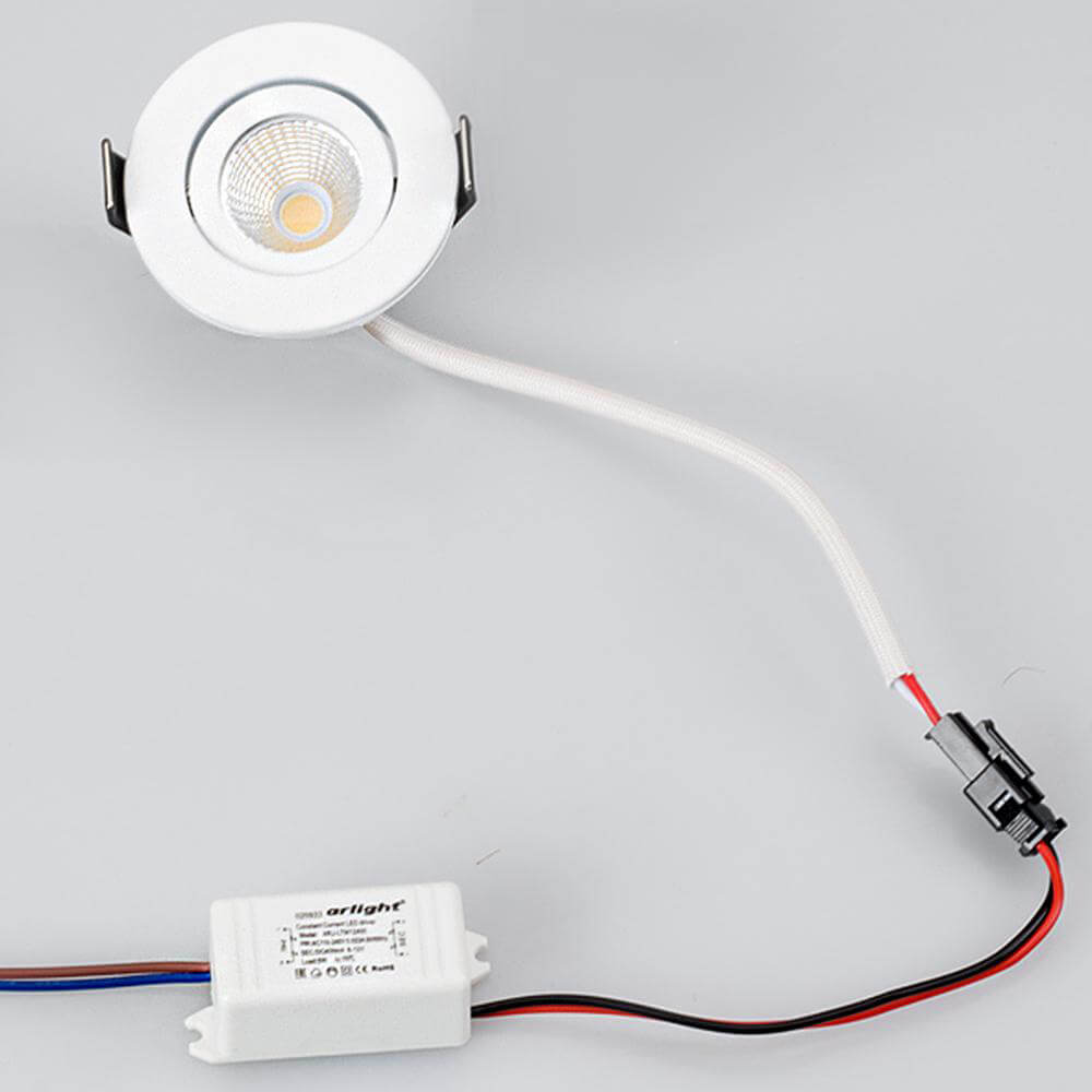 мебельный светильник arlight ltm-r50wh 5w warm white 25deg