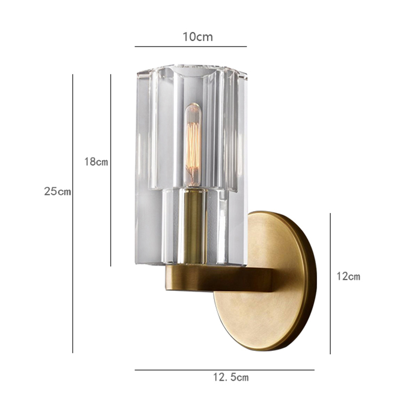 настенный светильник delight collection wall lamp 8816w gold/clear