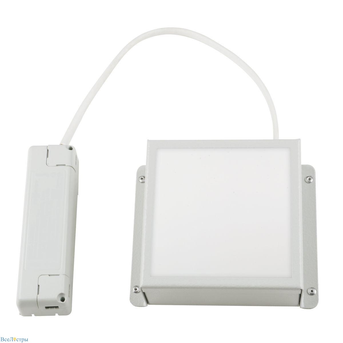 встраиваемый светодиодный светильник uniel мини домино ulp-0808 7w/4000к ip40 grilyato white ul-00011900