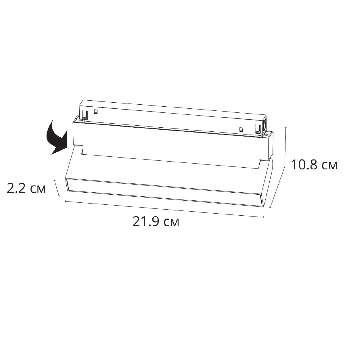 трековый магнитный светильник arte lamp linea a4697pl-1bk