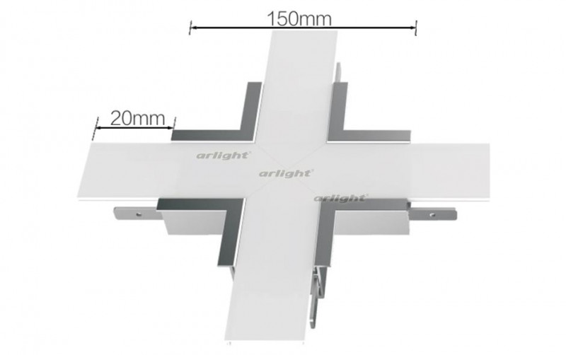 угол arlight s2-linia55-f-x90 крестовой 021276