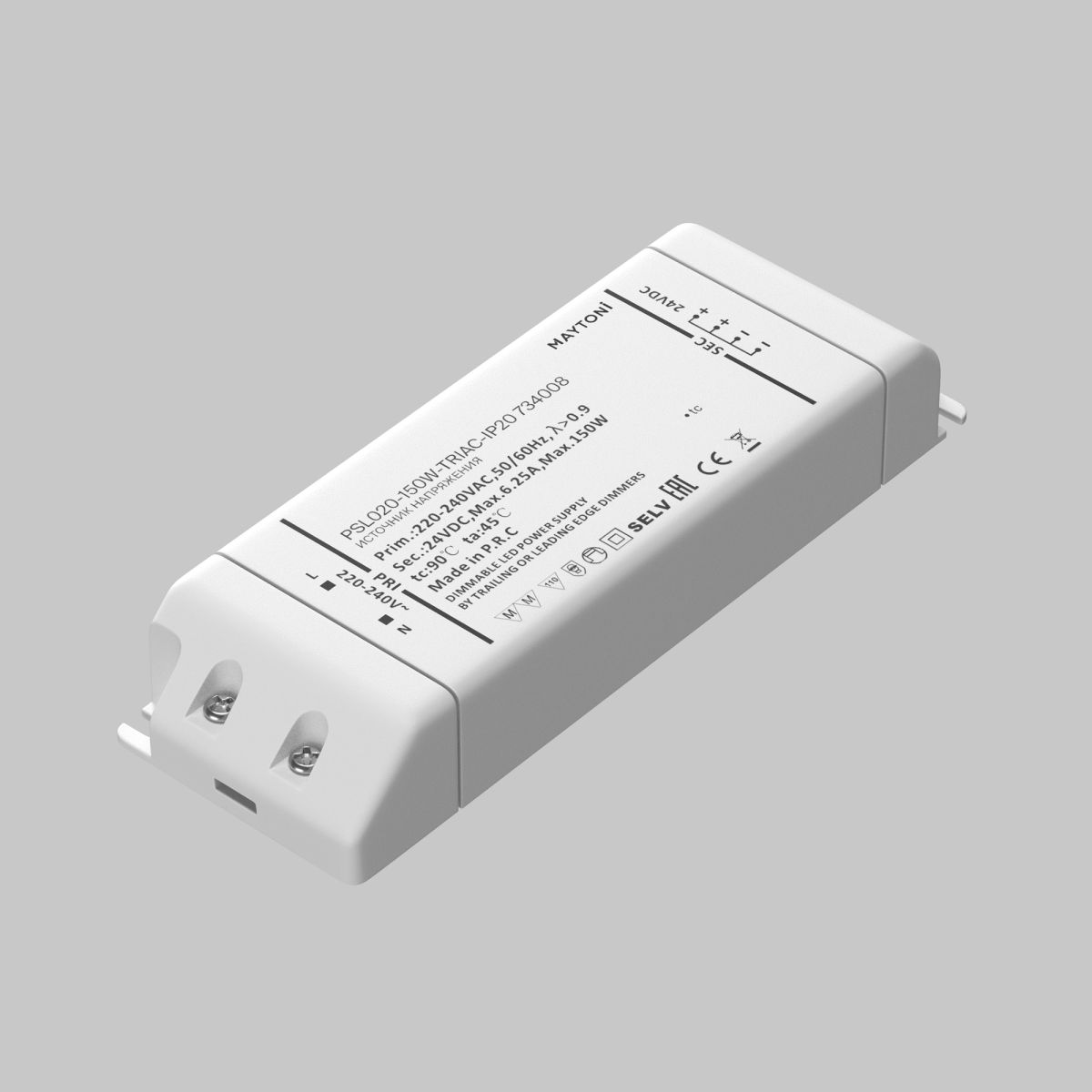 источник напряжения maytoni triac 150вт dc24в ip20 734008