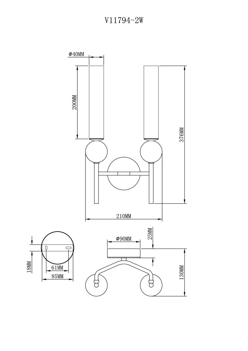 бра moderli illis v11794-2w