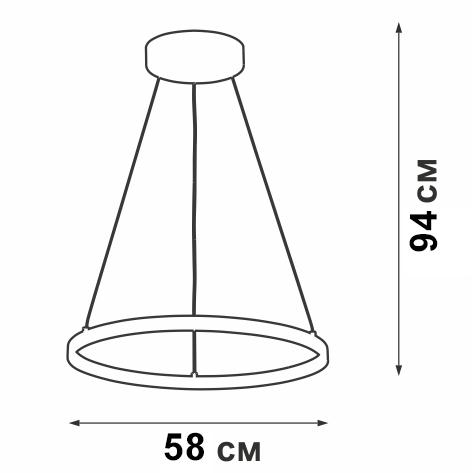 подвесной светодиодный светильник vitaluce v04601-03/1s