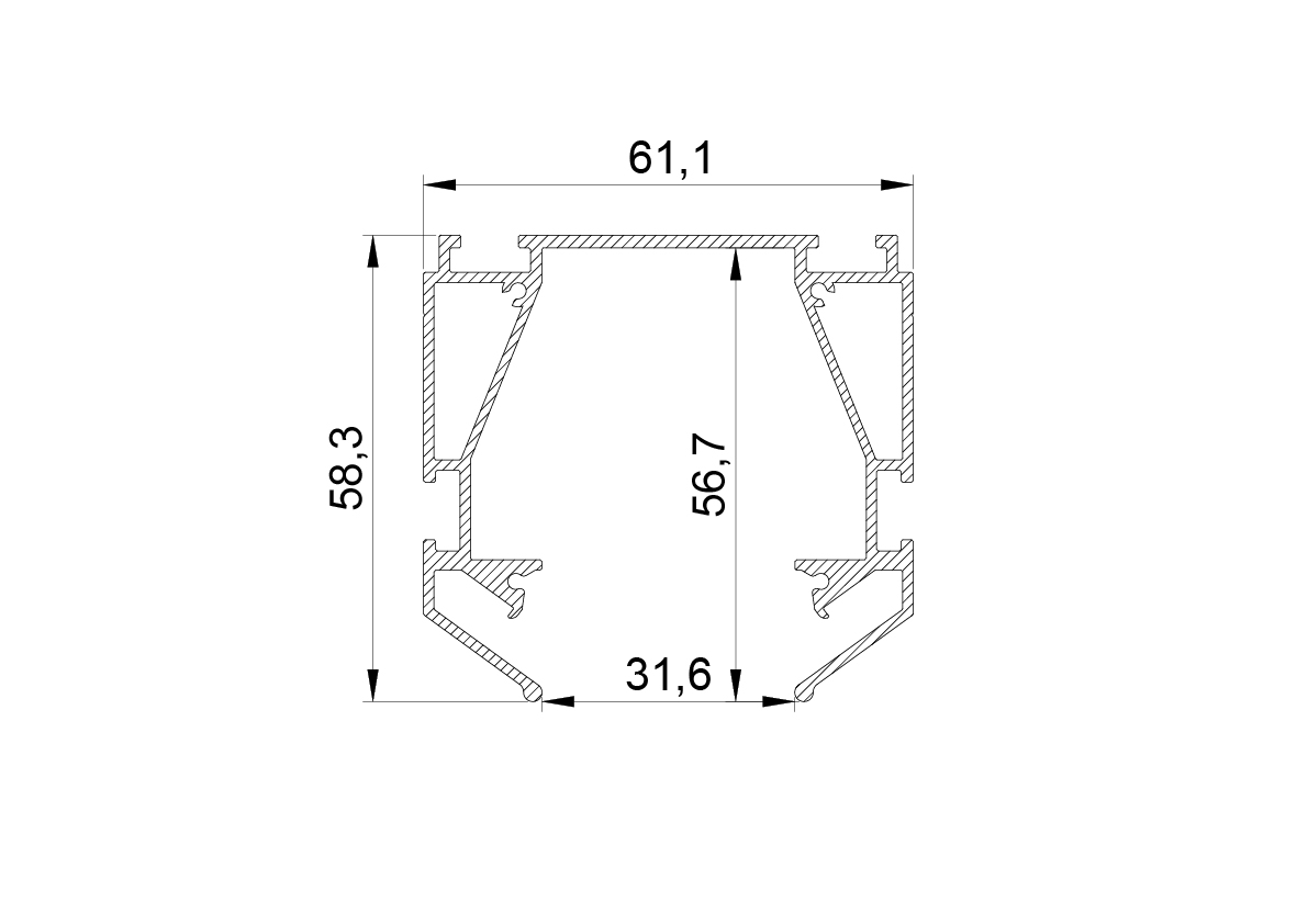 профиль для натяжного потолка lightstar teta 505420