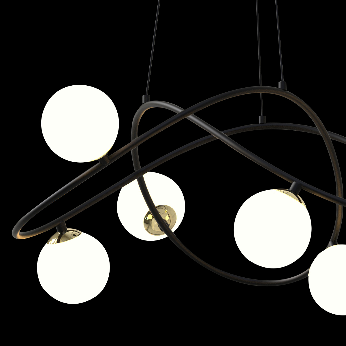 подвесная люстра delight collection p0691-6a black