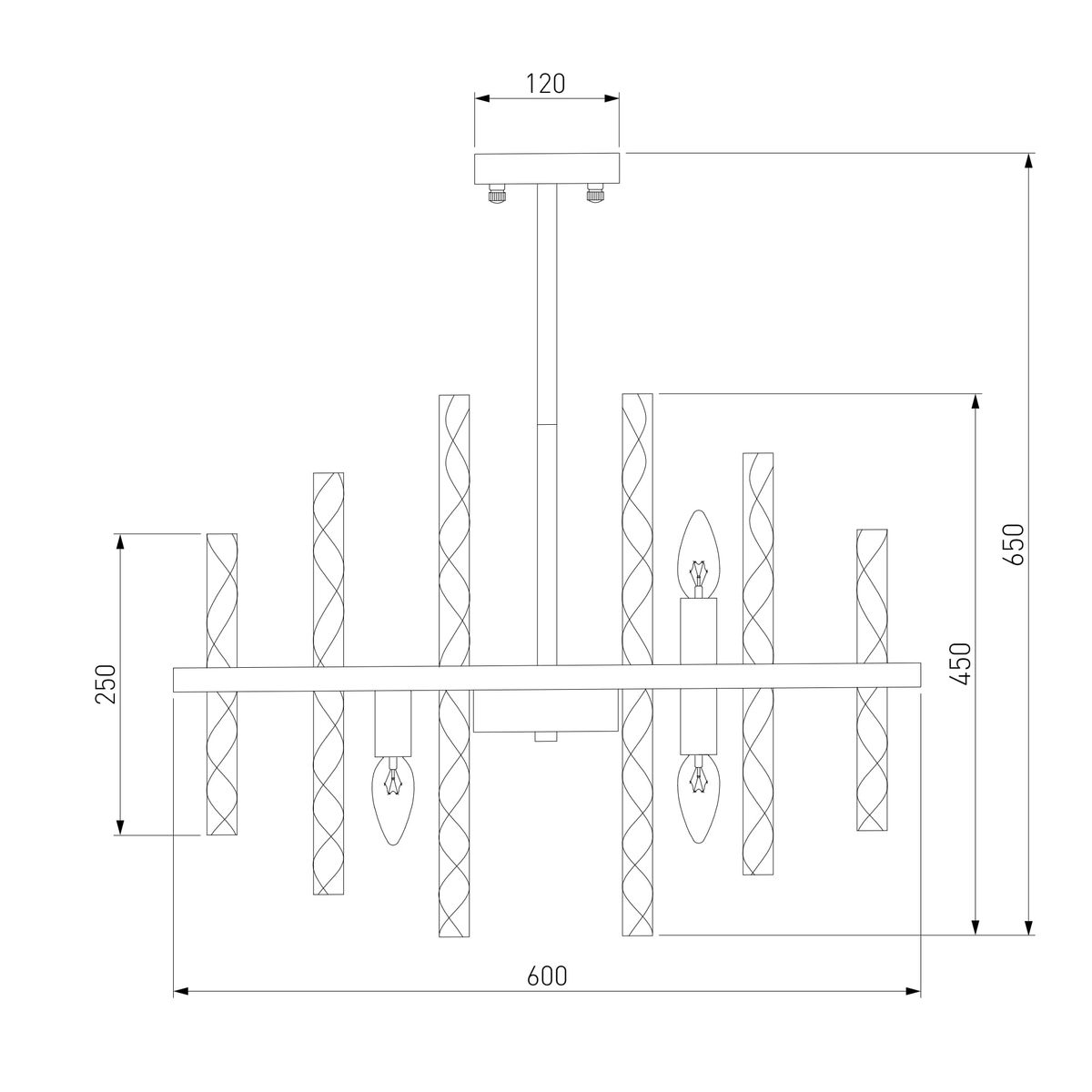 люстра на штанге bogates hollis 367/9 smart