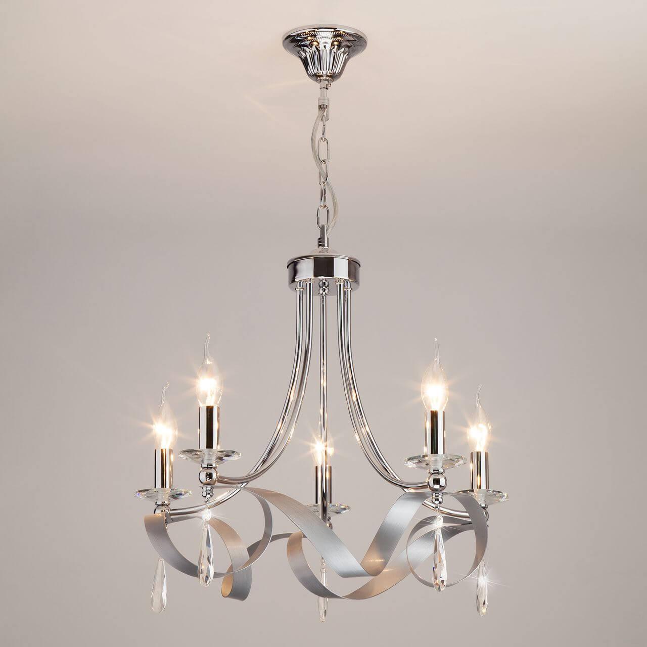 подвесная люстра eurosvet adelia 60064/5 хром