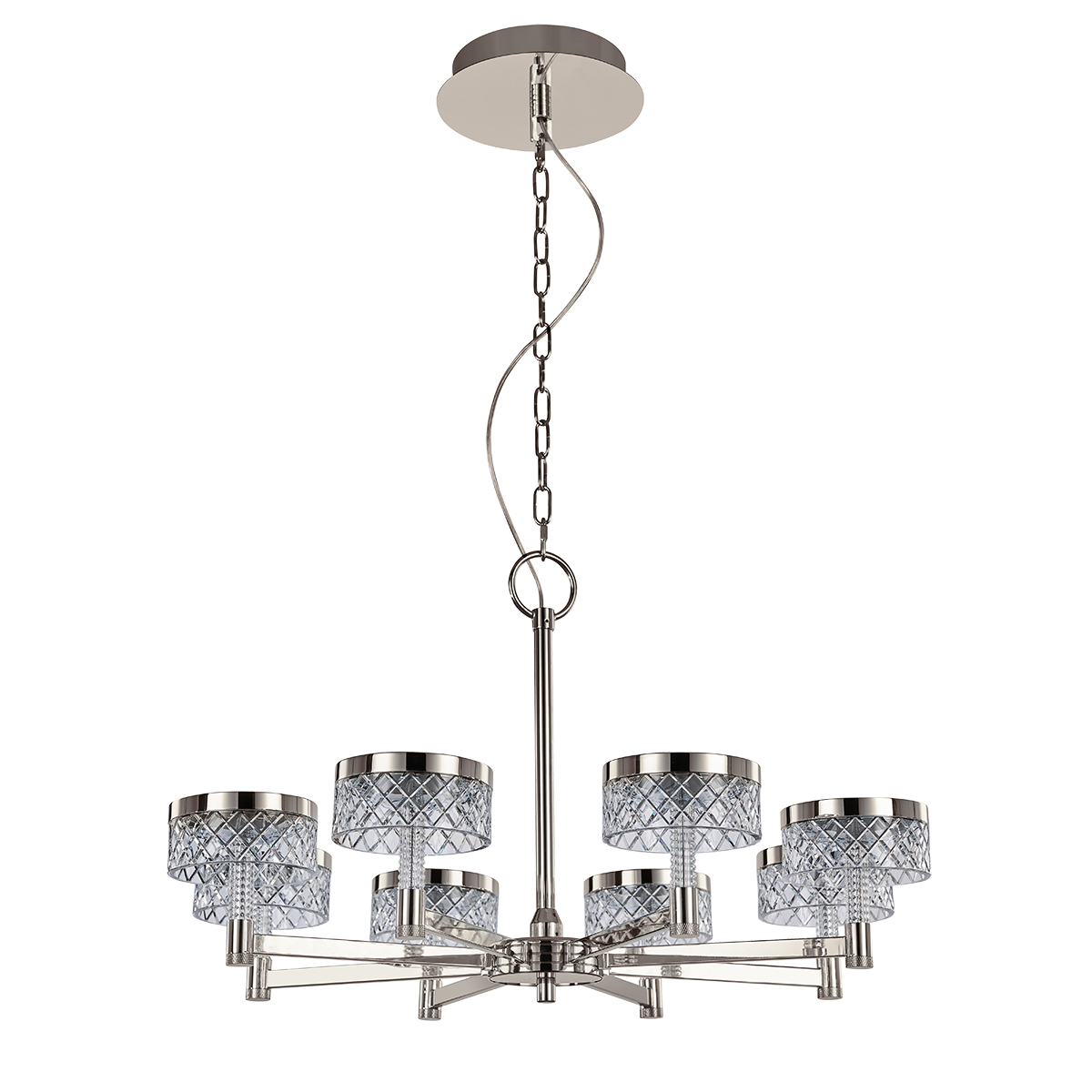 люстра diamond cut md21020075-8a satin nickel delight collection