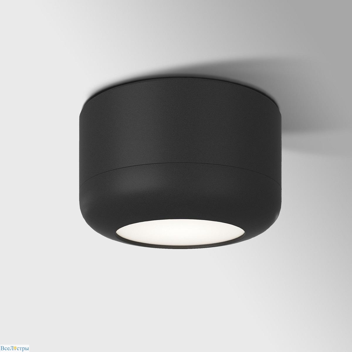 потолочный светодиодный светильник elektrostandard onde 25046/led 15w 4000k черный a064198