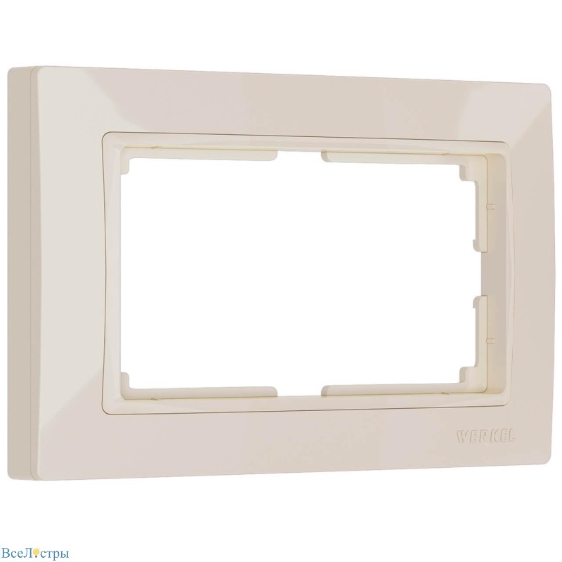 рамка для двойной розетки werkel snabb basic слоновая кость w0082003 4690389161506