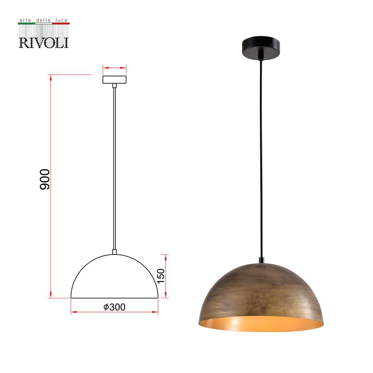 подвесной светильник rivoli emmy 5141-201 б0054986