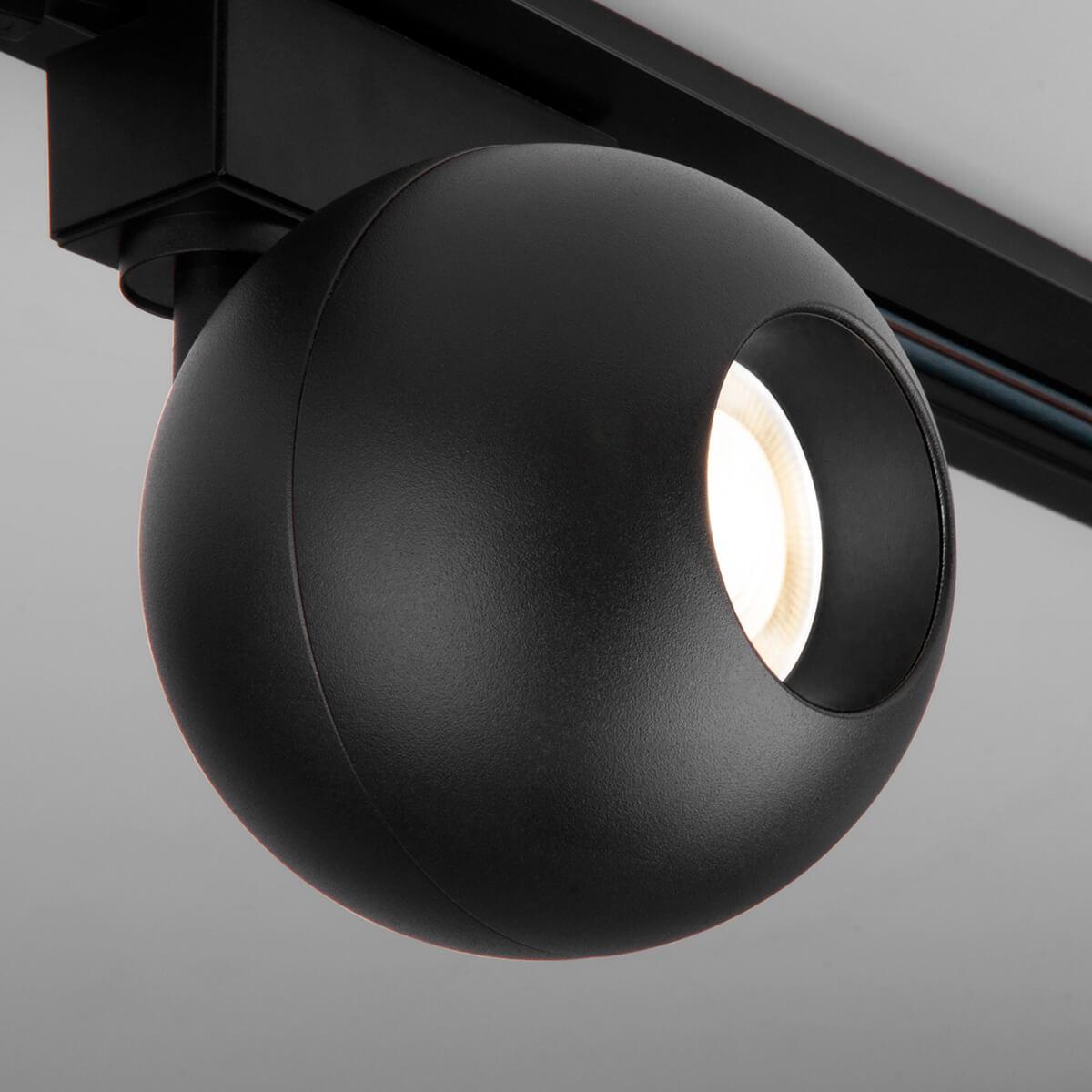 трековый светодиодный светильник elektrostandard ball черный 12w 4200k ltb77 4690389169885