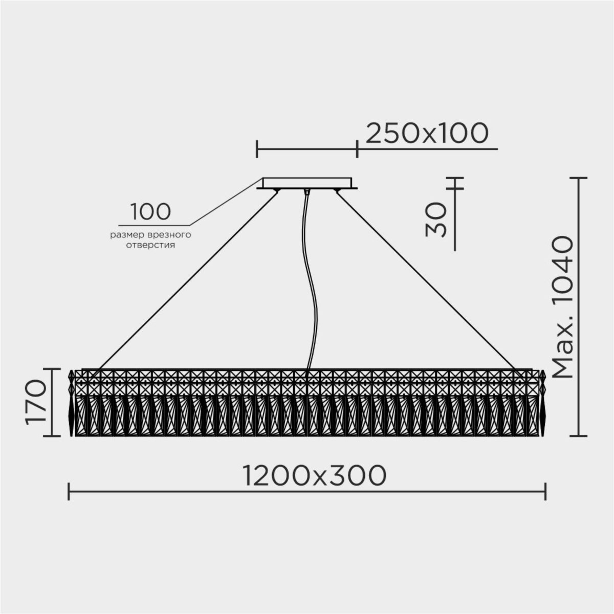 подвесная люстра modelux ml.7084.1200 cr