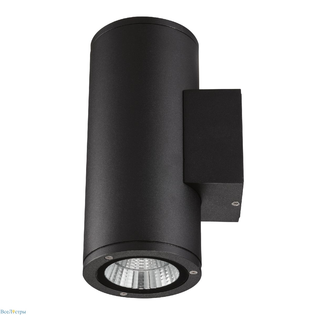 уличный настенный светильник uniel ulu-s22d-2x12w/6400k ip65 black ul-00010848