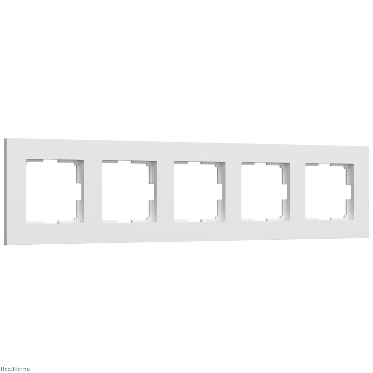 рамка werkel slab на 5 постов белый софт w0052961 4690389207921