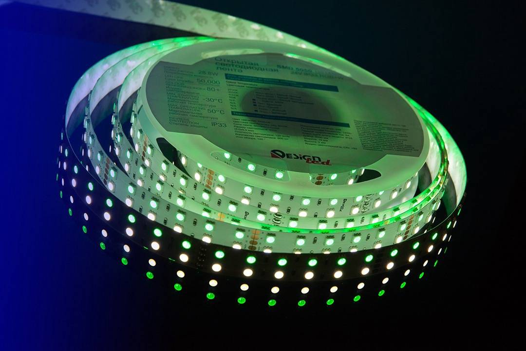 светодиодная лента designled dsg5120-24-rgb+w-33 000514