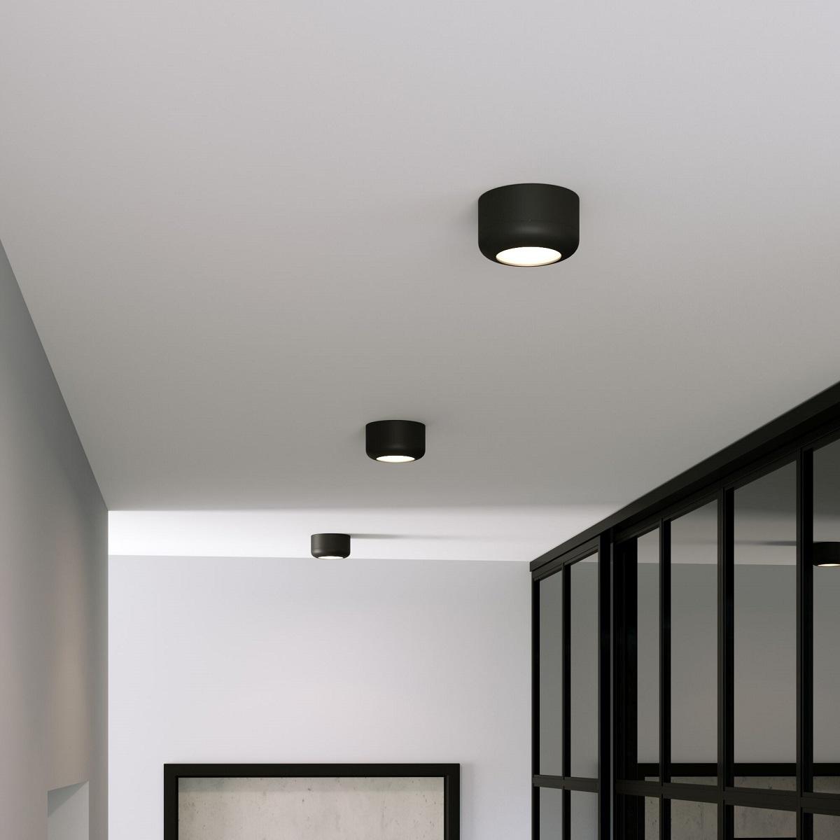 потолочный светодиодный светильник elektrostandard onde 25046/led 15w 4000k черный a064198