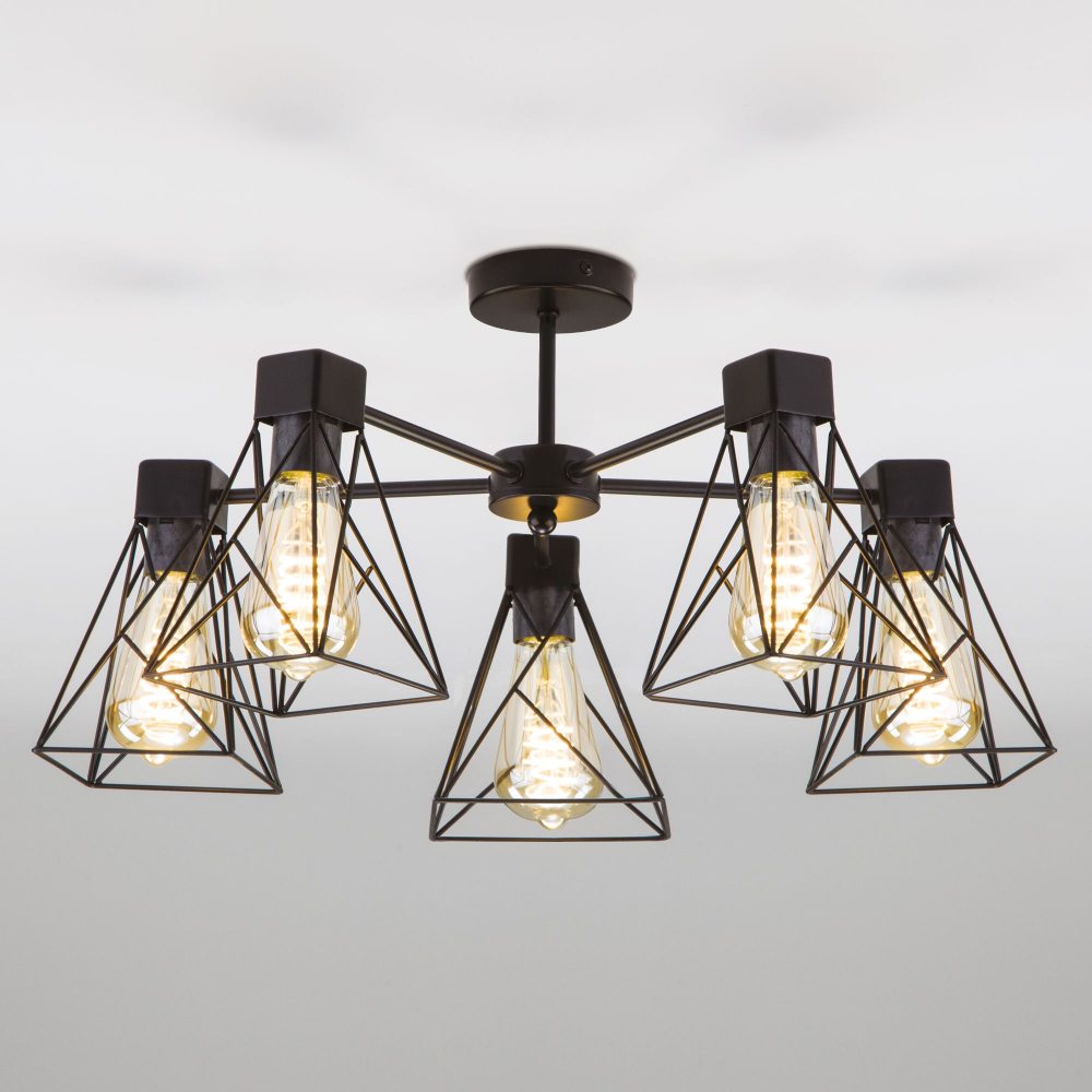 потолочная люстра eurosvet trappola 70107/5 черный