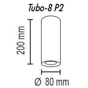 потолочный светильник topdecor tubo8 p2 12 r