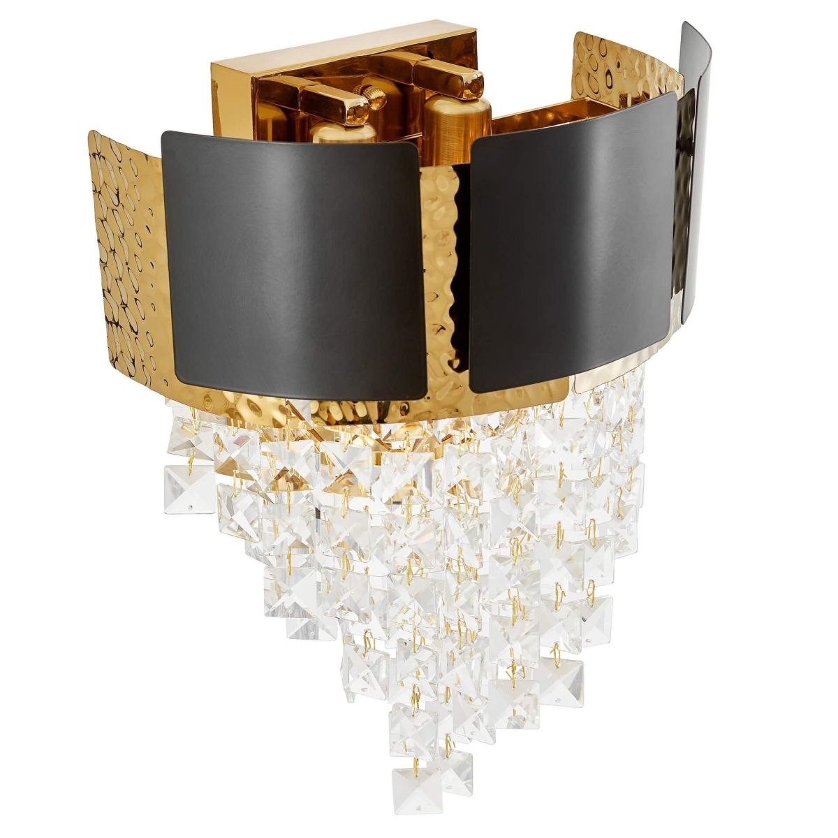 настенный светильник lumina deco ldw 7045-2 bk+gd