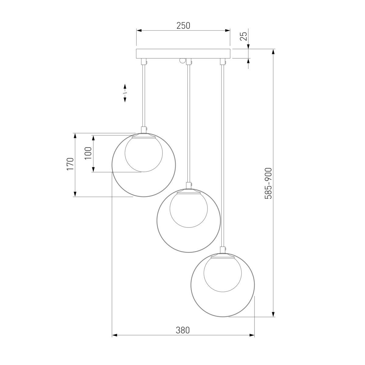 подвесной светильник eurosvet dublin 50205/3 хром