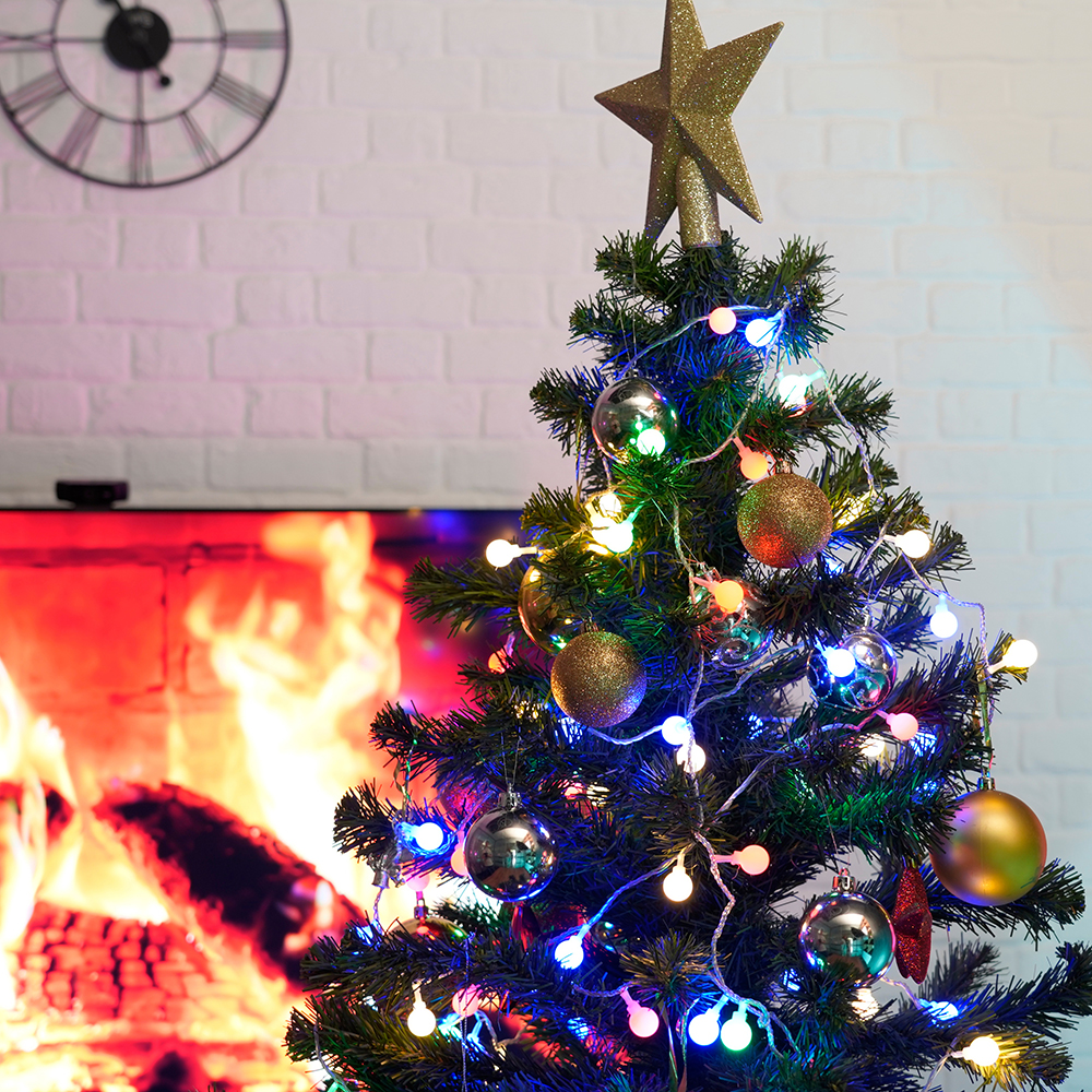 светодиодная гирлянда мультишарики feron cl585 51451