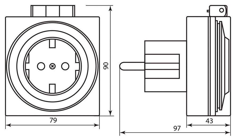 розетка с таймером feron tm31 23204