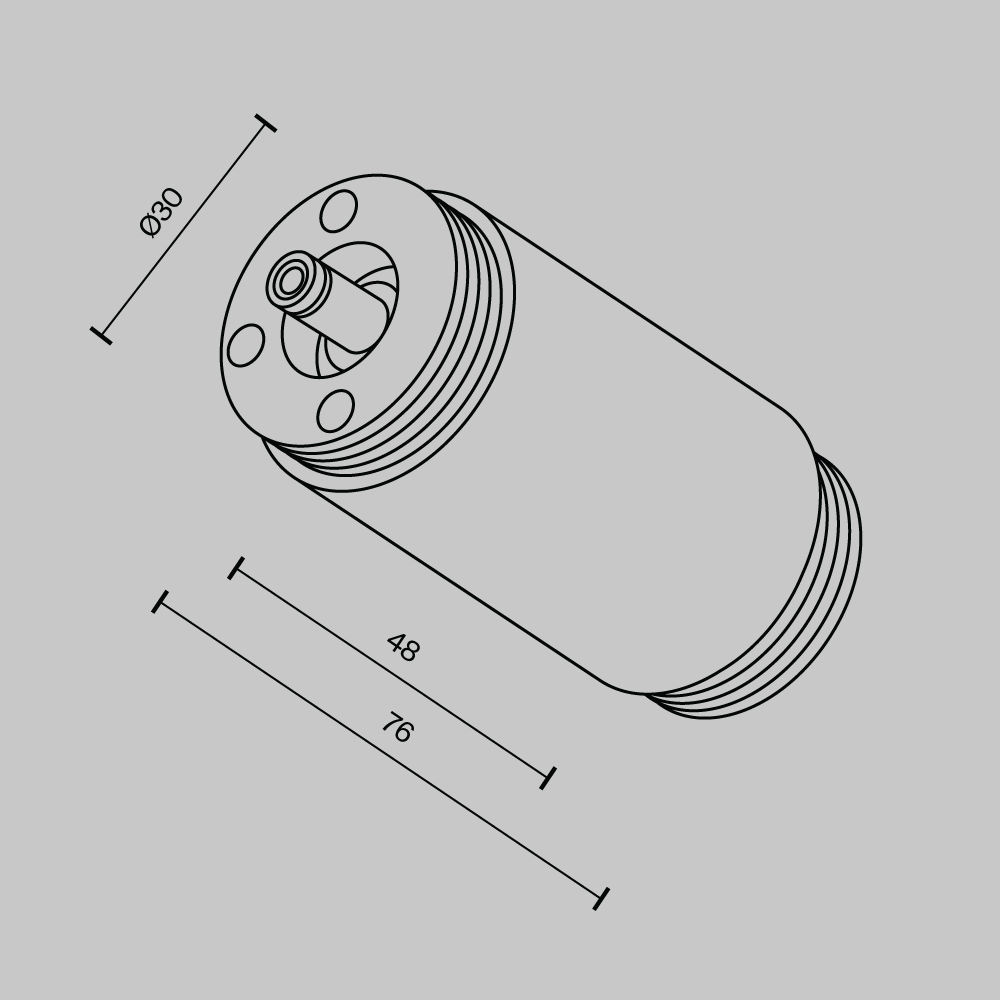 прямой коннектор без ввода питания maytoni shelf ca013ic-b