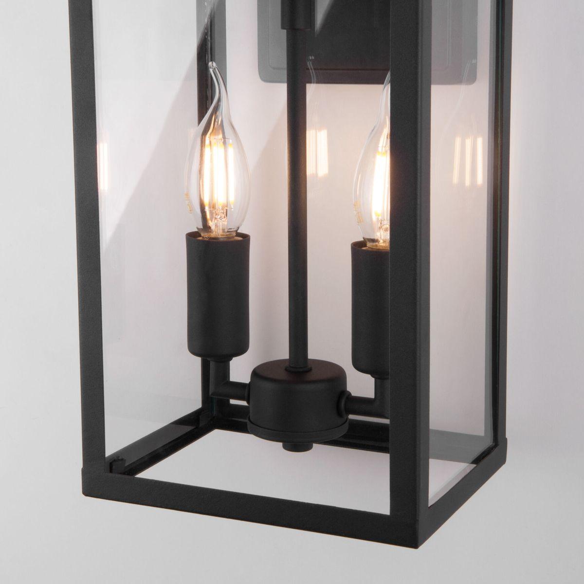 уличный настенный светильник elektrostandard candle 35150/d черный 4690389182464