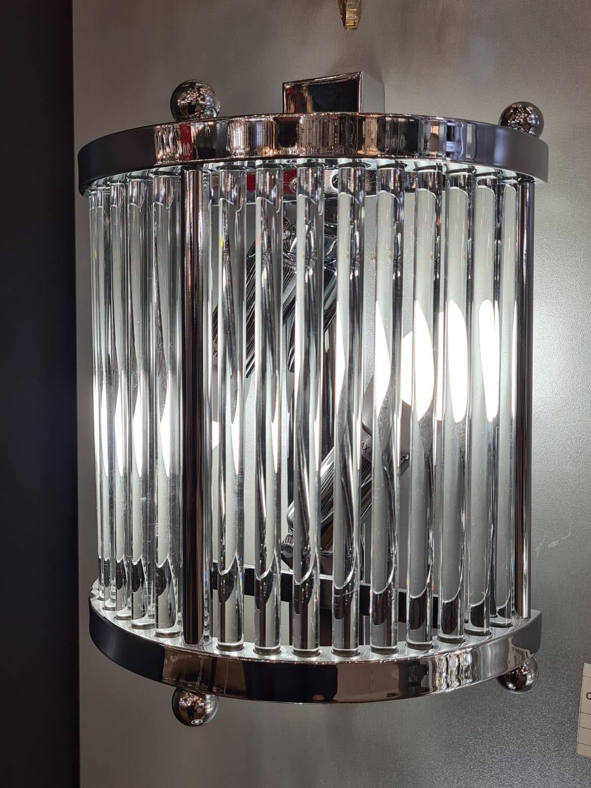 настенный светильник crystal lux tadeo ap2 chrome/transparente