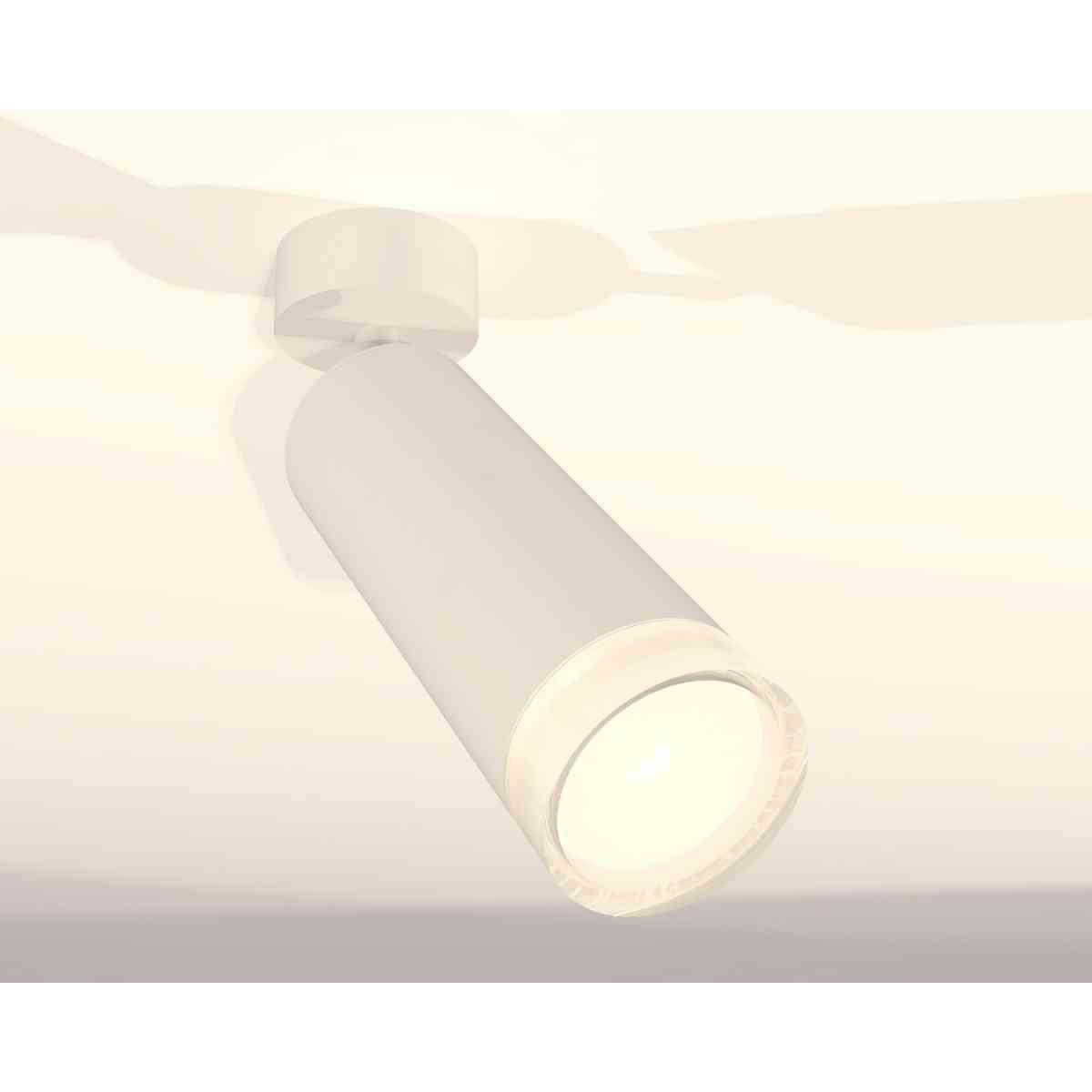 комплект накладного светильника ambrella light techno spot xm6342011 swh/fr/cl белый песок/белый матовый/прозрачный (a2202, c6342, n6241)