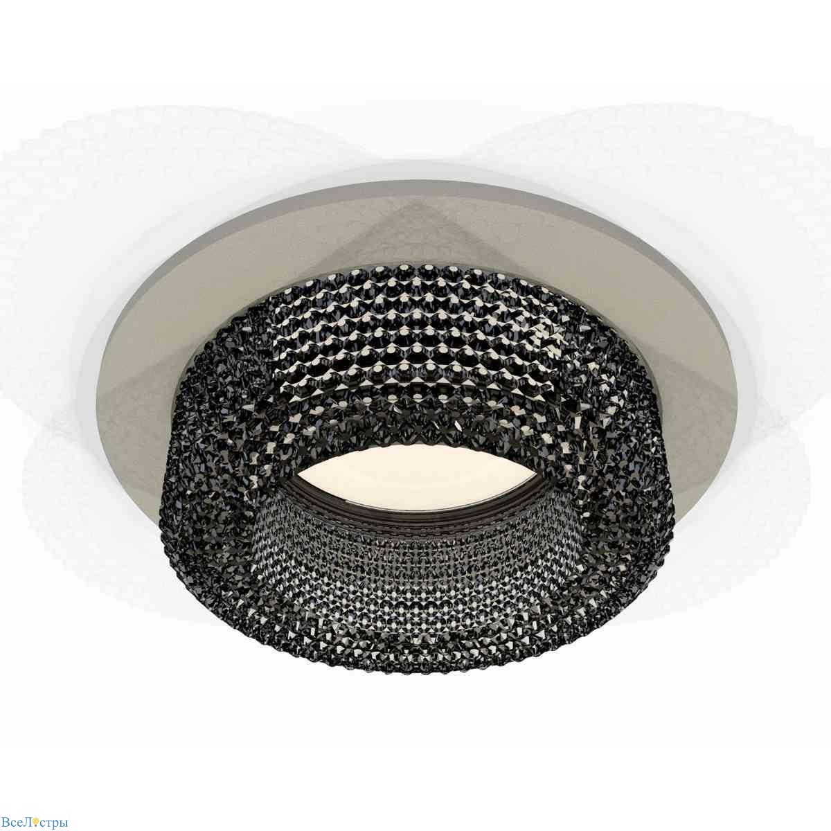 комплект встраиваемого светильника ambrella light techno spot xc7623021 sgr/bk серый песок/тонированный (c7623, n7192)