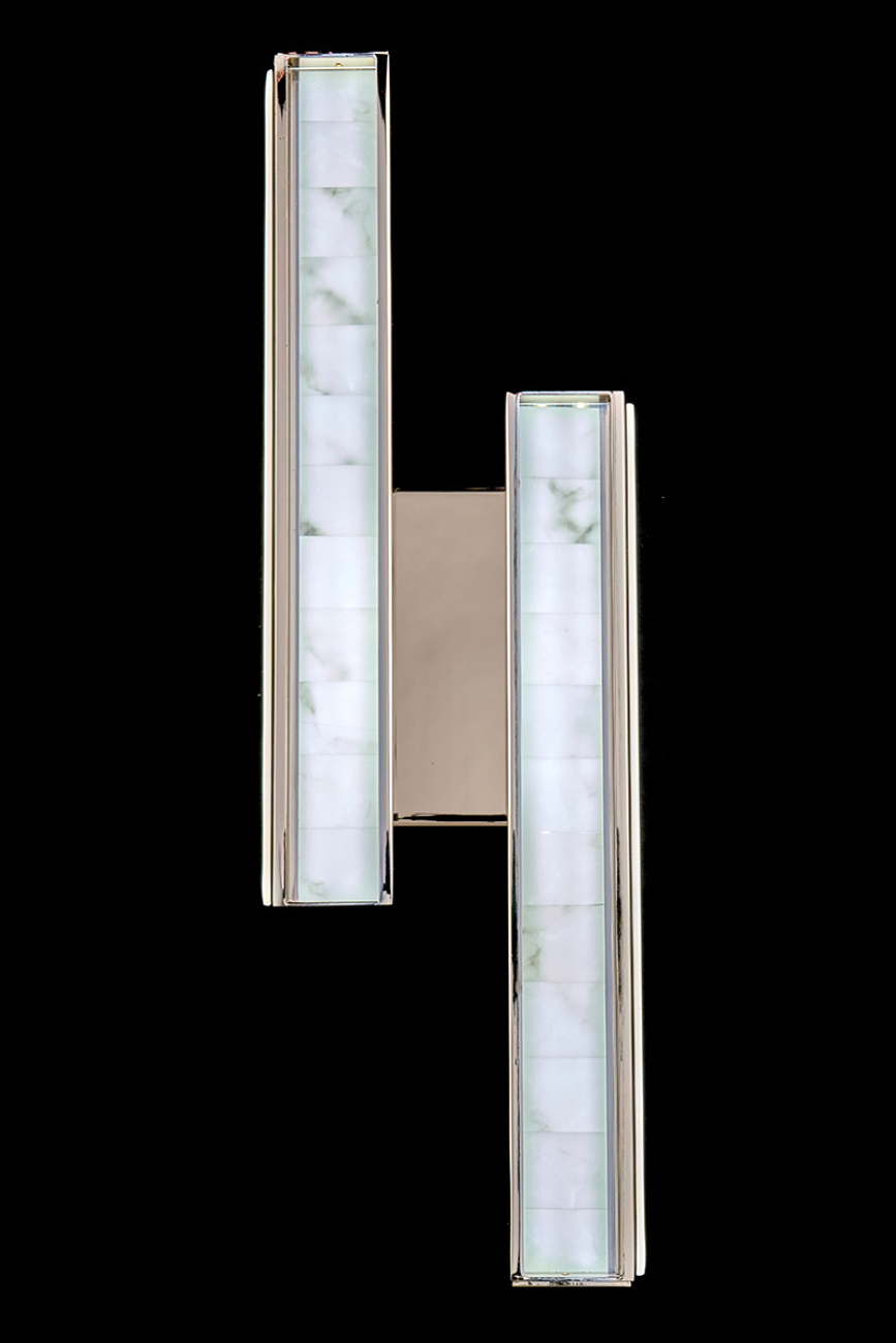 бра christine le7702/2w black chrome