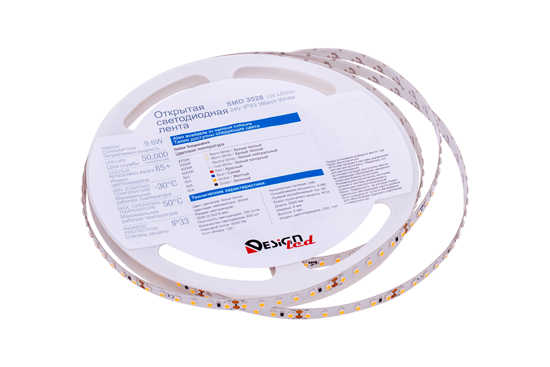 светодиодная лента designled dsg3120-24-ww-33 000153