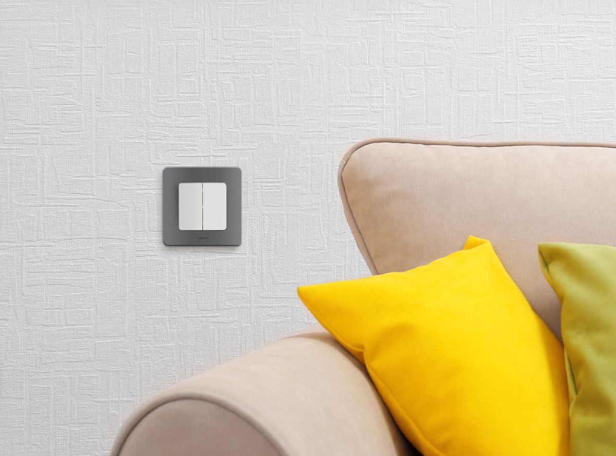 выключатель двухклавишный legrand inspiria 673620