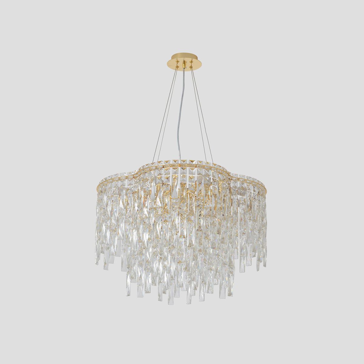 подвесная люстра crystal lux abril sp12 gold